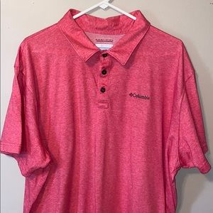 Men’s Columbia Omni-wick shirt. Heathered red XXL